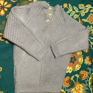 100% Wool H&M Girls Knit Sweater Back Button Cozy